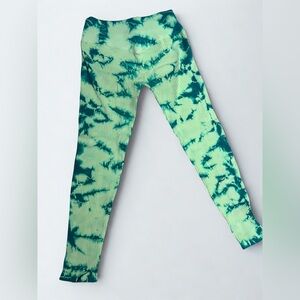 Bombshell Sportswear Neon Green Tie Dye Leggings